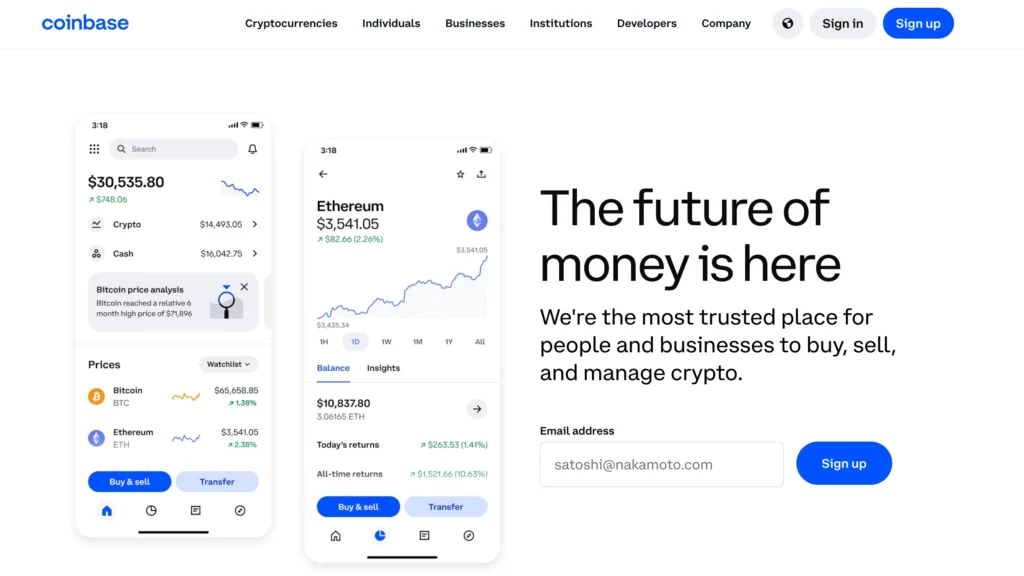 4. Coinbase: Up to $200 in Rewards