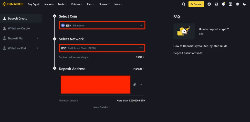 Step 2. Choose Your Token and Network