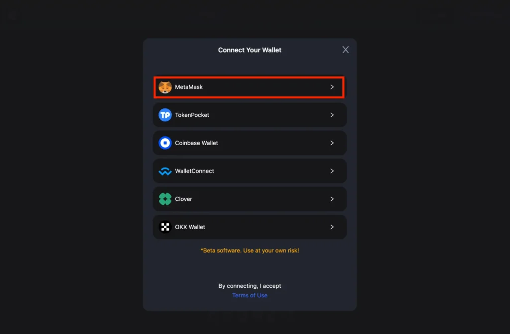 Step 2. Visit the Bridge Website and Connect Wallet