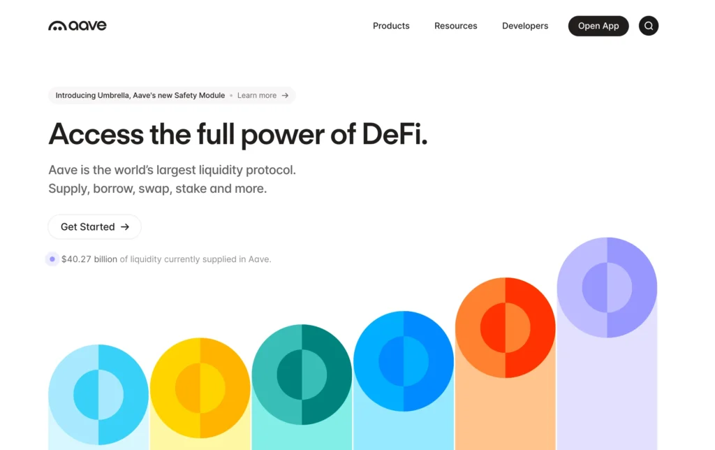 1. Aave : Meilleure plateforme globale d'agriculture de rendement DeFi