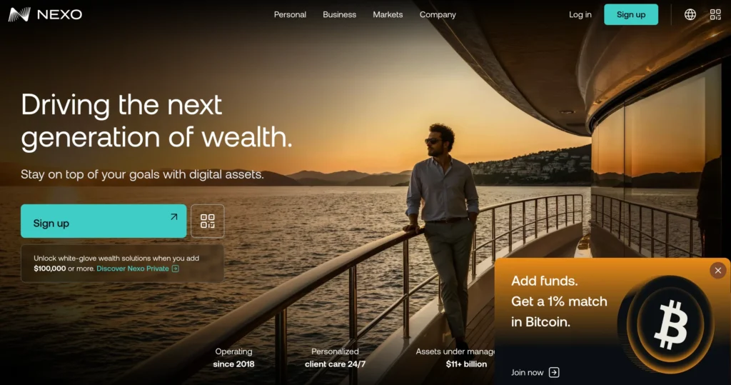 2. Nexo : Le meilleur pour les paiements d'intérêts quotidiens