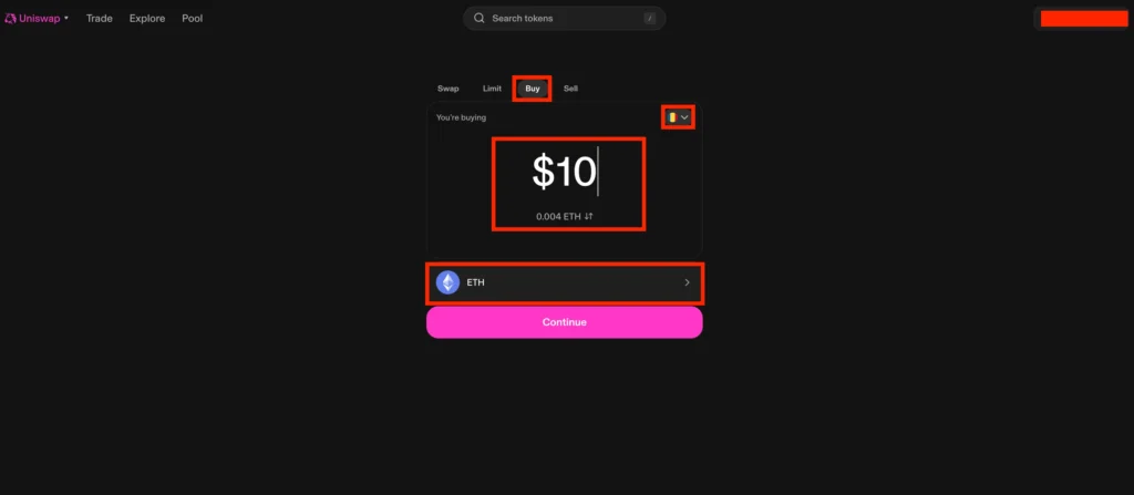 Step 1. Open the "Buy" Tab and Enter Your Purchase Info