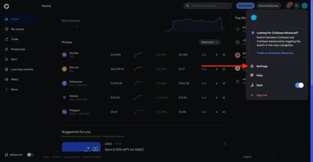 Step 2: Click the Profile Icon and Open Settings  