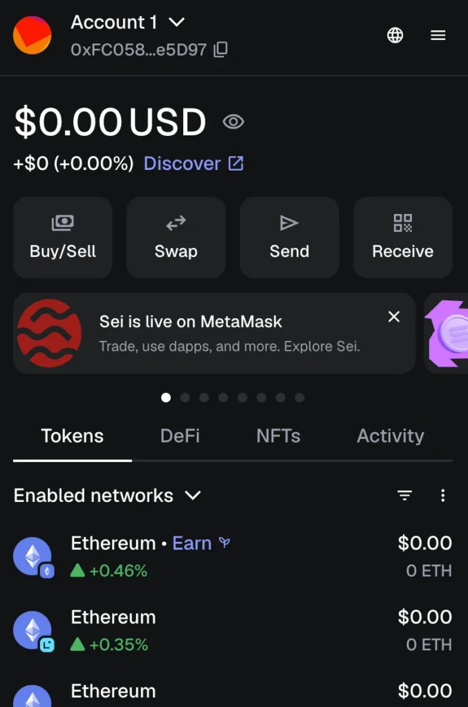 Paso 1. Abre la extensión MetaMask 