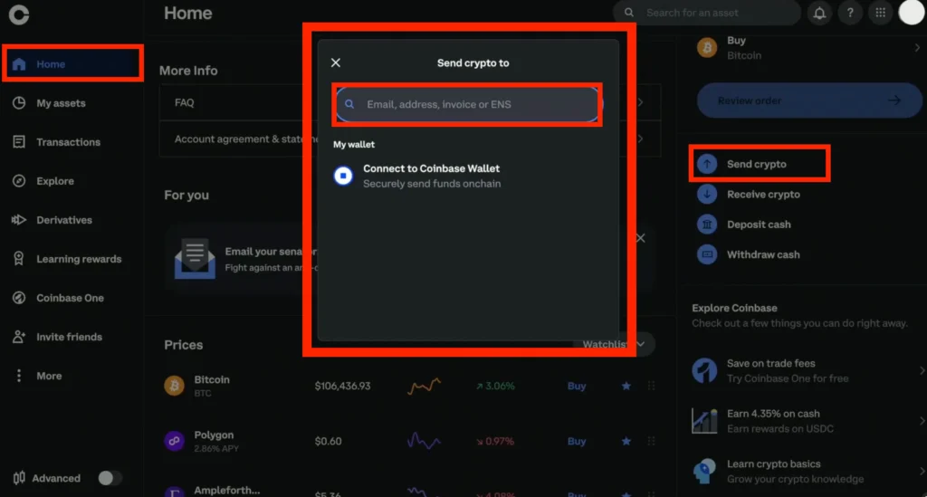 How to Withdraw Money from Coinbase to Your External Wallet Using the Web Platform-1