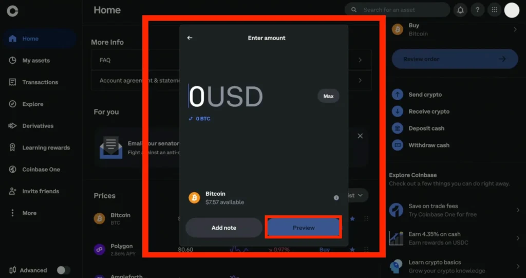 How to Withdraw Money from Coinbase to Your External Wallet Using the Web Platform-2