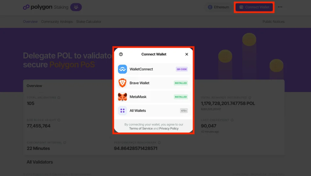 Step-1.-Go-to-the-Polygon-Staking-Dashboard-and-Connect-Your-Wallet-scaled