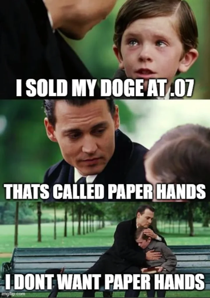 Markt-Cap-von-Krypto-Memes-Papier-Hände