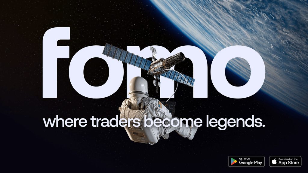 Fomo Crypto App showing Fomo trading and social crypto trading with cross chain crypto trading features