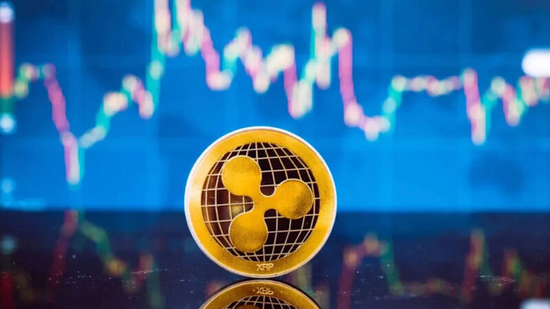 XRP TOKEN WITH A GRAPHICAL BANKGROUND
