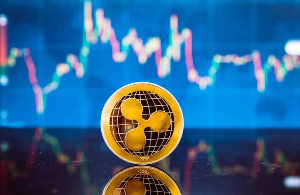 XRP TOKEN WITH A GRAPHICAL BANKGROUND