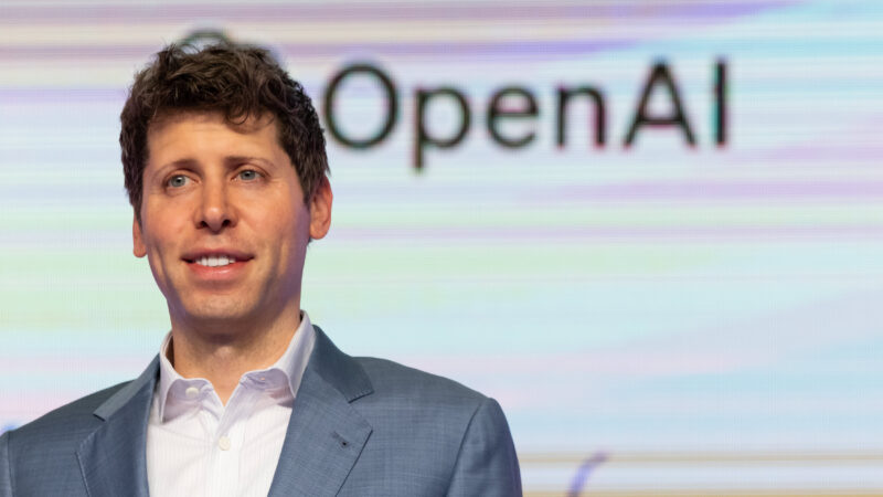 Sam Altman representing OpenAI AI Models and OpenAI Safety with World Money Stablecoin App