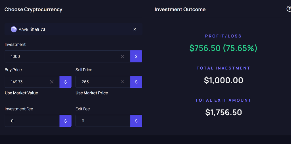 Aave price calculator estimating potential returns based on the Aave price prediction, highlighting Aave tokenization, a possible Aave rally, and future AAVE price outlook.