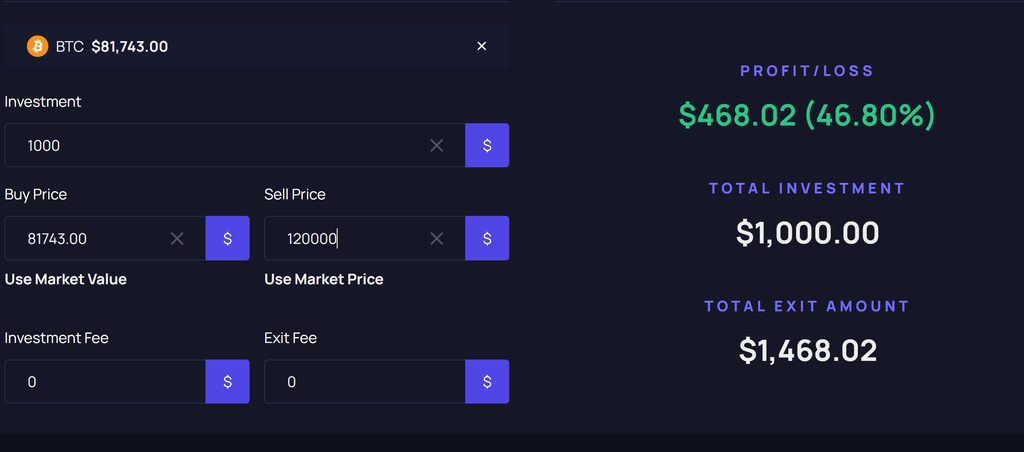 Bitcoin forecast calculator showing potential BTC returns alongside the Bitcoin-gold debate, JPMorgan Bitcoin outlook, Michael Saylor's views on AI and robotics, and comparisons with US stocks.
