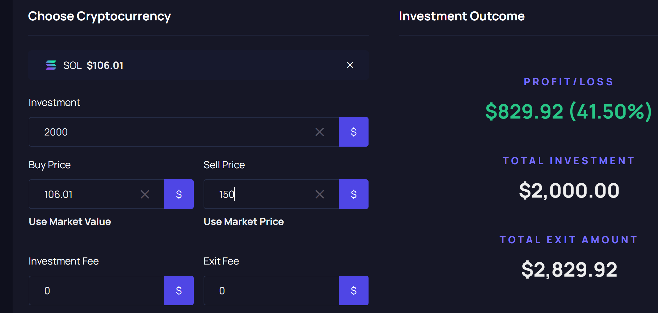 Solana price calculator showing potential SOL returns alongside Solana Alpenglow, Solana app revenue, the Solana network upgrade, SOL price prediction, and Solana blockchain growth.