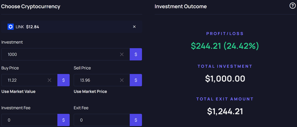 LINK ROI CALCULATOR
